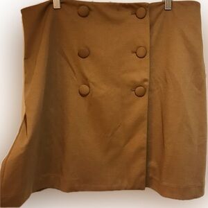 Candies cognac skirt with double buttons